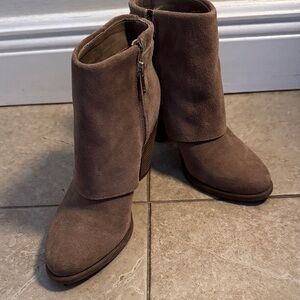 Jessica Simpson Taupe Suede Ankle Booties